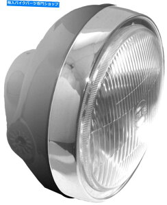 Headlight GSz_X^C6 1/4C`BwbhCgAZu6 1/4C`ubN66-64313 Emgo Honda Style 6 1/4in. Headlight Assembly 6 1/4in Black #66-64313