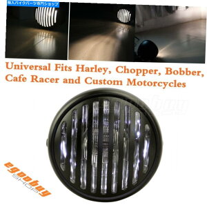Headlight �I�[�g�o�C���g���X�^�C���̃w�b�h�����v�O�����J�o�[�J�o�[�w�b�h���C�g�n�[���[�{�o�[�`���b�p�[ Motorcycle Retro Style Headlamp Grill Cover Headlight For Harley Bobber Chopper�y���s�A���i�z