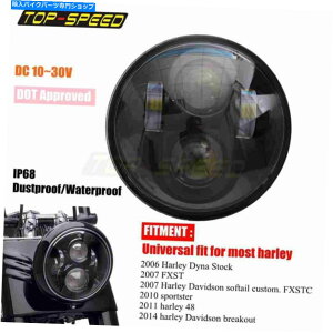 Headlight �n�[���[�_�C�i�\�t�g�A�C��FXST�X�|�[�c�X�^�[�u���C�N�A�E�g�{�o�[�̃��j�o�[�T��LED�w�b�h���C�g Universal LED Headlight For Harley Dyna Softail FXST Sportster Breakout Bobber�y���s�A���i�z