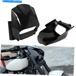 Headlight ubNwbhCgtFAO}XNJEtBbgn[[M8\tgAbgt@bg{u2018-2022 Black Headlight Fairing Mask Cowl Fit For Harley M8 Softail Fat Bob 2018-2022