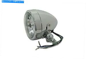 Headlight v-twin�ɂ��n�[���[�f�r�b�h�\���p��4 ���E���h�w�b�h�����v12�{���g�N���� 4 Round Headlamp 12 Volt Chrome for Harley Davidson by V-Twin�y���s�A���i�z
