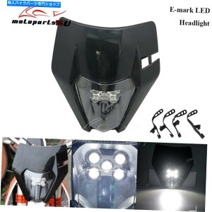 Headlight ����E�}�[�NLED�w�b�h���C�g�w�b�h���C�g�����vSX Excw FC FE FX 350�_�[�g�o�C�N�p Black E-mark LED Headlight Head Light Lamp For SX EXC XCW FC FE FX 350 Dirt Bike�y���s�A���i�z