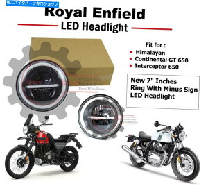 Headlight Royal Enfield Himalayan��Interceptor New 7 �C���`�����O�}�C�i�XLED�w�b�h���C�g�t�� Royal Enfield Himalayan & Interceptor New 7Inches Ring With Minus LED Headlight�y���s�A���i�z