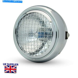 Headlight �I�[�g�o�C6.5 �w�b�h���C�g���g���v���W�F�N�g�J�t�F���[�T�[�X�N�����u���[�N�������b�V���O���� Motorcycle 6.5 Headlight Retro Project Cafe Racer Scrambler Chrome Mesh Grill�y���s�A���i�z