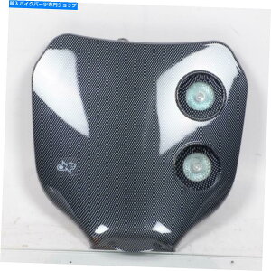 Headlight wbhCgv[gfAwnQGf[gNX1̒YfO Headlight Plate Dual Optical Halogen One Carbon Look for Enduro Motocross