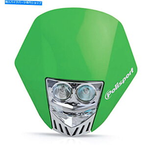 Headlight O[|X|[gHMXfAnQ[^[oCNwbhCgjo[TX[cKLX650Ȃ Green POLISPORT HMX Dual Halogen Motorbike Headlight Universal suit KLX650 etc