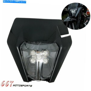 Headlight �G���f���[���X�[�p�[���g�_�[�g�o�C�N�p�̍����I�[�g�o�CLED�w�b�h���C�g�w�b�h�����v�t�F�A�����O Black Motorcycle LED Headlight Headlamp Fairing For Enduro Supermoto Dirt Bike�y���s�A���i�z