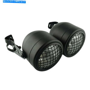 Headlight �c�C���h�~�l�[�^�[���[�^�[�T�C�N���O�����w�b�h���C�g�f���A���X�g���[�g�t�@�C�^�[�J�t�F���[�T�[�J�X�^�� Twin Dominator Motorcycle Grill Headlight Dual Streetfighter Cafe Racer Custom�y���s�A
