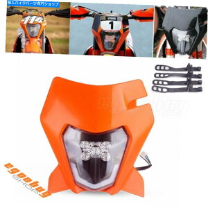 Headlight �_�[�g�o�C�N�w�b�h���C�gLED�w�b�h�����v�X�g���b�v300 Exc 6����EU 690 SMC R�I�����W Dirt Bike Headlight LED Headlamp Strip For 300 EXC Six Days EU 690 SMC R Orange
