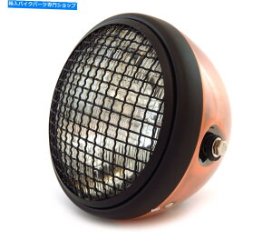 Headlight 7 �T�C�h�}�E���g�I�[�g�o�C�w�b�h���C�g�t���O���� - �u�����Y - �}�b�g�u���b�N - �N���A 7 Side Mount Motorcycle Headlight w/ Grill - Bronze - Matte Black - Clear�y���s�A���i�z