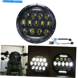 Headlight n[[z_}nI[goC7 "LEDvWFN^[DRLubNwbhCg For Harley Honda Yamaha Motorcycle 7" LED Projector DRL Black Headlight
