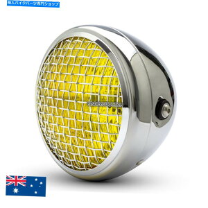 Headlight �N�����A���o�[�O����7 �w�b�h���C�g�n�[���[�`���b�p�[�{�o�[�J�t�F���[�T�[�J�X�^���v���W�F�N�g Chrome amber Grill 7 headlight Harley chopper bobber cafe racer custom projects�y���s�A���i�z