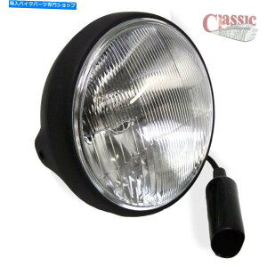 Headlight 7 �w�b�h���C�g /�w�b�h�����v - �T�e���u���b�N�T�C�h�}�E���g���z�I�ȃ��b�g���b�N�o�C�N�B 7 Headlight / Headlamp- Satin Black Side Mount Ideal Rat look Motorcycle.�y���s�A���i�z