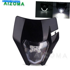 Headlight �_�[�g�o�C�NLED�w�b�h���C�g�w�b�h�����v���C�g���C�g�t�F�A�����Ofor exc-w 250 300 450�G���f���[�� Dirt Bike LED Headlight Head Lamp Light Fairing For EXC XC-W 250 300 450 Enduro�y���s�A���i�z