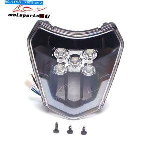 Headlight �_�[�g�o�C�NMX LED�w�b�h���C�g�w�b�h�����vExcf XCF XCW SX 250 300 350 Enduro Black Dirt Bike MX LED Headlight Headlamp For EXC XCF XCW SX 250 300 350 Enduro Black�y���s�A���i�z