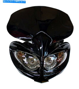 Headlight ]ITjo[Tf[tFAOwbhCgoCNoCNubNCWP[^[ Bike IT Universal Demon Fairing Headlight Motorcycle Motorbike Black Indicator