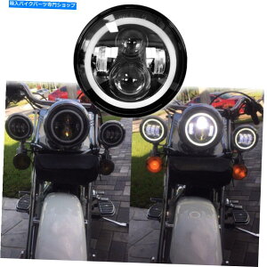 Headlight 7 '' LED�w�b�h���C�g�����vDRL�^�[���V�O�i���n�C/���[�r�[���n�[���[�f�r�b�h�\���t�@�b�g�{�[�C 7'' LED Headlight Lamp DRL Turn Signal High/Low Beam for Harley Davidson Fatboy�y���s�A���i�z