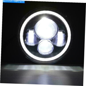 Headlight �n�[���[�f�r�b�h�\���z���_���}�n�I�[�g�o�C��7�C���`LED�w�b�h���C�gDRL�G���W�F���A�C 7 inch LED Headlight DRL Angel Eye for Harley Davidson Honda Yamaha Motorcycle�y���s�A���i�z