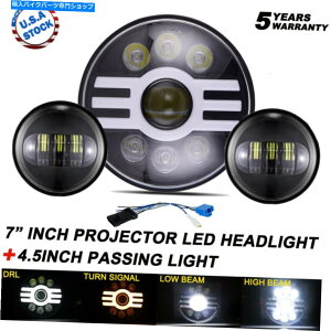 Headlight 7 "LEDwbhCg + 4.5"pbVOCgtBbg}nVX^[z_VhEXsbg 7" LED Headlight + 4.5" Passing Light Fit For Yamaha V-Star Honda Shadow Spirit