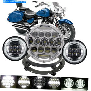 Headlight ���C�gLED 7�C���`80W�w�b�h���C�g�v���W�F�N�^�[ +2PCS 4.5 ''�t�H�O���C�g+7 ''�}�E���g�����O Light LED 7 inches 80W Headlight Projector+2pcs 4.5'' fog Lights +7'' Mount Ring�y���s�A���i�z