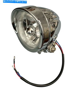 Headlight �I�[�g�o�C�w�b�h���C�g5 �N�������^���J�X�^�����g���r���e�[�W�v���W�F�N�g�o�C�N�g���b�N�V���� Motorcycle Headlight 5 Chrome Metal Custom Retro Vintage Project Bike Trike New