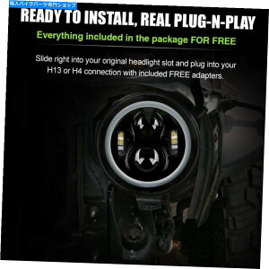 Headlight �ł����邢5-3/4 "5.75"�C���`LED�v���W�F�N�^�[�w�b�h���C�gDRL�I�[�g�o�C���[�^�[1X Brightest 5-3/4" 5.75" inch LED Projector Headlight DRL for Motorcycle Motor 1X