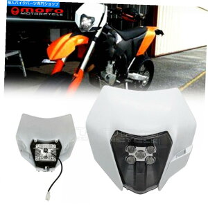 Headlight Honda CRF250F CRF450R/X XR650L XR400 EXCW SXF LEDwbhCgw/zCg}XNp For Honda CRF250F CRF450R/X XR650L XR400 EXC XCW SXF LED Headlight w/White Mask