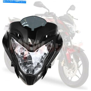Headlight オートバイヘッドライトアセンブリヘッドランプ+フェアリングブラックフィットBajaj Pulsar150 200 Motorcycle HeadLight Assembly Headlamp+Fairing Black Fit for BAJAJ PULSAR150 200