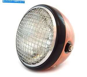 Headlight 7 "TCh}EgI[goCwbhCgtO - uYOXubNN - NA 7" Side Mount Motorcycle Headlight w/ Grill - Bronze Gloss Black Chrome - Clear