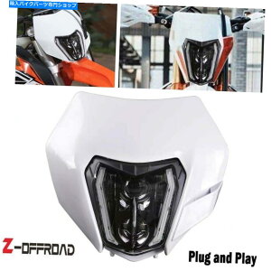 Headlight 2017-21 exp xcw 250 350 450 500 sx 125���邢LED�w�b�h���C�gw/�t�F�A�����O�x�[�� FOR 2017-21 EXC XCW 250 350 450 500 SX 125 BRIGHT LED HEADLIGHT W/ FAIRING BEZEL�y���s�A���i�z