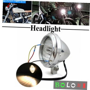 Headlight �I�[�g�o�C���g���t�����g�w�b�h�����vH4�w�b�h���C�g�n�[���[�`���b�p�[GN125�p��HI/LO�r�[�� Motorcycle Retro Front Headlamp H4 Headlight Hi/Lo Beam For Harley Chopper GN125�y���s�A���i�z