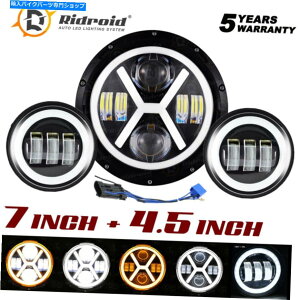 Headlight n[[frbh\cA[[hLOp7C`oCNLEDwbhCg +tHOv 7inch Motorcycle LED Headlight + Fog Lamp For Harley Davidson Touring Road King