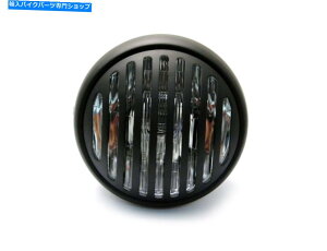Headlight ���[�h�r���h�J�t�F���[�T�[�X�N�����u���[�v���W�F�N�g�}�b�g�u���b�N6 3/4 �Y�����̃w�b�h���C�g Headlight for Yard Build Cafe Racer Scrambler Project Matt Black 6 3/4 Prison�y���s�A���i�z