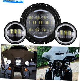 Headlight ハーレーエレクトラグライドウルトラクラシック7 "LEDヘッドライト+4.5"フォグパスライト For Harley Electra Glide Ultra Classic 7" LED Headlight +4.5" Fog Passing Lights