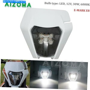 Headlight I[goC̓dq}[NLEDwbhCgwbhvtFAOExc XC XC-W_[goCN Motorcycle E-mark LED Headlight Head Lamp Fairing For EXC XC XC-W Dirt Bike