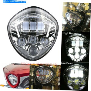 Headlight ŃÃNXJg[LOsxKXn}[̂߂Ƀ[^[TCNwbhCg[hĂ܂ Chrome LED Motorcycle Headlight For Victory Cross Country Kingpin Vegas Hammer