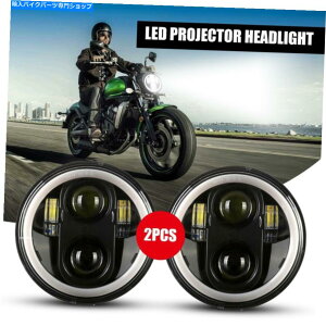 Headlight 60W 5-3/4 "5.75"vWFN^[wbhCgDRL LED HarleyDavidsonDyna 60W 5-3/4" 5.75" Projector Headlight DRL LED 2PCS for Harley Davidson Dyna