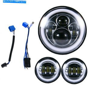 Headlight 7INCH 140W LEDwbhCgHI/LO + 2PCS 4.5INCH 60Wn[[frbh\p60WtHOCg 7Inch 140W LED Headlight Hi/Lo + 2Pcs 4.5Inch 60W Fog Light for Harley Davidson