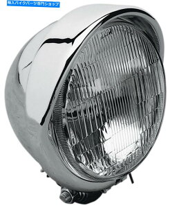 Headlight ドラッグスペシャリティDS-280095 5 3/4インチバイザー付きヘッドライト Drag Specialties DS-280095 5 3/4in Headlight with Built-In Visor