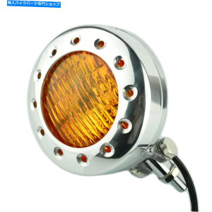 Headlight 4.5 "n[[pJX^I[goCoCNp̃x[wbhCgF̃V[ꂽr[v 4.5" Bezel Headlight Yellow Sealed Beam Lamp for Harley Custom Motorcycle Bike