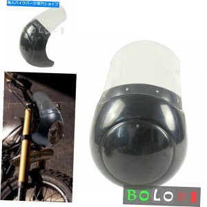 Headlight �n�[���[�X�|�[�c�X�^�[�{�o�[�J�t�F���[�T�[�̂��߂̃I�[�g�o�C�w�b�h���C�g�t�F�A�����O�t�����g�K���X Motorcycle Headlight Fairing Windshield For Harley Sportster Bobber Cafe Racer�y���s�A���i