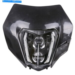 Headlight 2017-2021̐VLEDwbhCg +}XNvX`bNubNExcf XCW 250 300 350 450 NEW LED HEADLIGHT + MASK PLASTIC BLACK FOR 2017-2021 EXC XCF XCW 250 300 350 450
