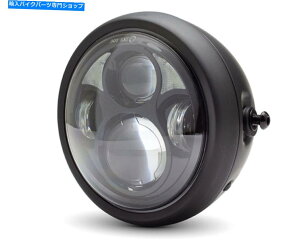 Headlight �o�C�N�w�b�h���C�g�w�b�h�����vLED 6.5 �J�t�F���[�T�[�u���b�g�o�C�N�X�N�����u���[�v���W�F�N�g Motorbike Headlight Headlamp LED 6.5 Cafe Racer Brat Bike Scrambler Project�y���s�A���i�z
