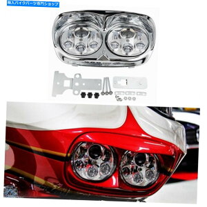Headlight 5 3/4 "vWFN^[fAwbhCgn[[[hOChFLTR 98-13ɃtBbgNAY 5 3/4" Projector Dual HeadLight Clear lens Fit For Harley Road Glide FLTR 98-13