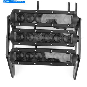 Headlight 3��LED�z���C�g���C�g�o�[�w�b�h���C�g�t�B�b�g�z���_MSX 125 SF GROM 13-2019 BLACK 3 Row LED White Light Bar Headlight Fit for Honda MSX 125 SF Grom 13-2019 Black�y���s�A���i�z