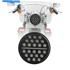 Headlight 7 �n�[���[�\�t�g�A�C���c�[�����O�O���C�h�C���f�B�A���̂��߂̃u���b�N�}���`LED�v���W�F�N�V�����w�b�h���C�g 7 Black Multi LED Projection Headlight for Harley Softail Touring Glide Indian�y���s�A