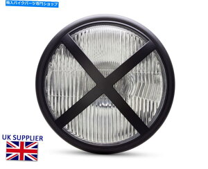 Headlight �I�[�g�o�C�w�b�h���C�g7.7 X-Rally Design Grill 12V 55W Cafe Racer StreetFighter Motorcycle Headlight 7.7 X-Rally Design Grill 12V 55W Cafe Racer Streetfighter�y���s�A���i�z