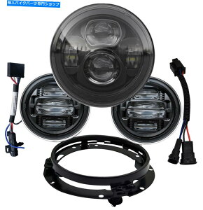 Headlight 7 "LEDwbhCg + 4.5"tHOpbVOCg+7 "}EgOLbgXg[gOCh 7" LED Headlight + 4.5" Fog Passing Lights +7"Mounting Ring Kit for Street Glide