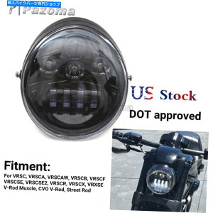 Headlight �n�[���[v���b�h�}�b�X���i�C�g���b�hvrod vrsca vrscr�̃��C�g�p�b�V���O���C�g��ʉ߂���LED�w�b�h���C�g LED Headlight Passing Light For Harley V-Rod Muscle Night Rod VROD VRSCA VRSCR�y���s�A���i�z