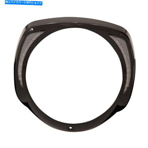 Headlight �n�[���[�f�C�r�b�h�\��14-17 45201�̂��߂�Ciro Black LED Fang HeadlightBezel Ciro Black LED Fang Headlight Bezel For Harley Davidson 14-17 45201